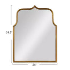Specchio da parete Storied Home con cornice ad arco in metallo
