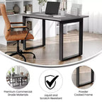 Flash Furniture Redmond Tavolo da conferenza commerciale 48x30 con piano in laminato fronte-retro spesso 1" con bordo in PVC e base in acciaio resistente con telaio a U