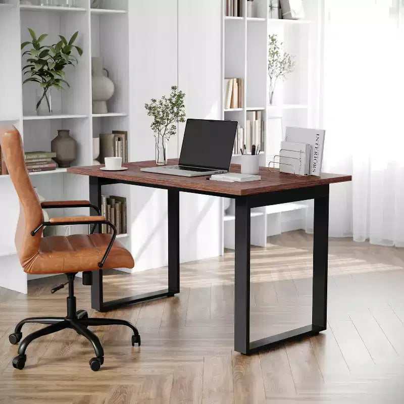 Flash Furniture Redmond Tavolo da conferenza commerciale 48x30 con piano in laminato fronte-retro spesso 1" con bordo in PVC e base in acciaio resistente con telaio a U