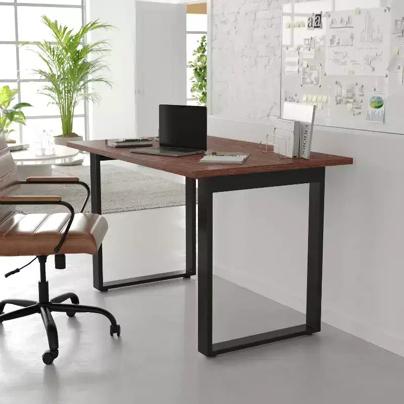 Flash Furniture Redmond Tavolo da conferenza commerciale 48x30 con piano in laminato fronte-retro spesso 1" con bordo in PVC e base in acciaio resistente con telaio a U