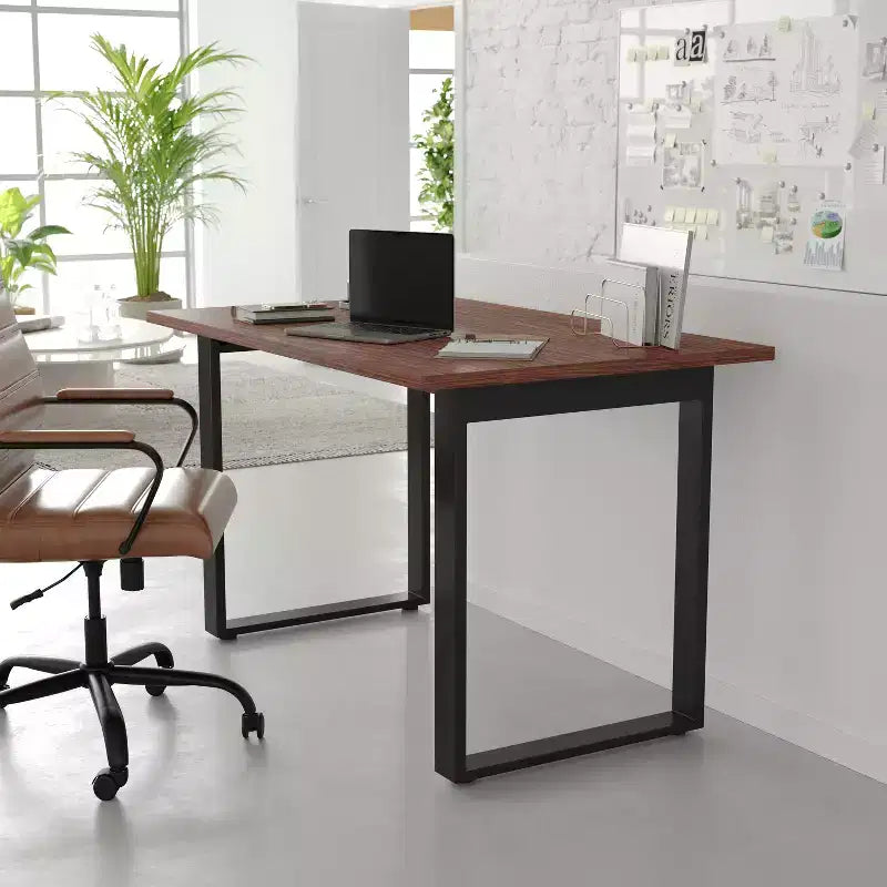 Flash Furniture Redmond Tavolo da conferenza commerciale 48x30 con piano in laminato fronte-retro spesso 1" con bordo in PVC e base in acciaio resistente con telaio a U