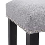 WestinTrends Sgabello da bar con sedile imbottito a sella da 29 pollici (set da 2), nero/grigio