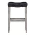 WestinTrends Sgabello da Bar Imbottito, con Seduta a Sella, 29", Grigio Antico/Nero (Set di 2)