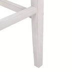 WestinTrends Sgabello da bar con sedile a sella senza schienale, 29 pollici, bianco anticato/blu navy