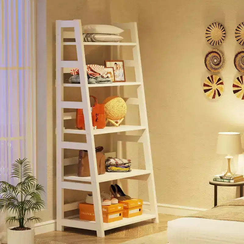 Lantine Scaffale a 5 Ripiani, Libreria Moderna a Scala per Ufficio Domestico