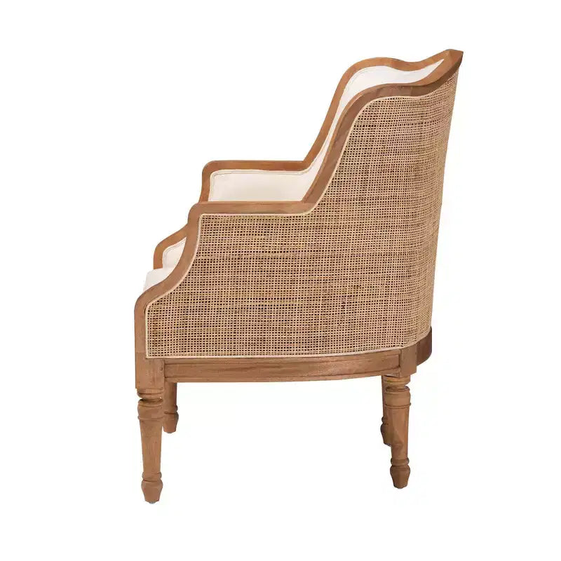 Poltrona d'Appoggio Bali & Pari Elizette in Tessuto e Legno