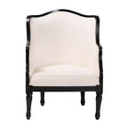 bali & pari Elizette Fabric and Wood Accent Chair
