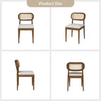 Sedia da pranzo Hartmut Modern Ratten con gambe in legno massello ART OF LIVING DESIGNS