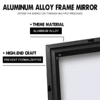 Specchio decorativo da parete rettangolare moderno Dovelina con cornice in metallo - 38x24, Nero