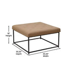 Flash Furniture Ashton Pouf Ottomano Quadrato 30 Imbottito Trapuntato con Telaio in Metallo
