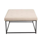 Flash Furniture Ashton Pouf Ottomano Quadrato 30 Imbottito Trapuntato con Telaio in Metallo
