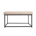 Flash Furniture Ashton Pouf Ottomano Quadrato 30 Imbottito Trapuntato con Telaio in Metallo