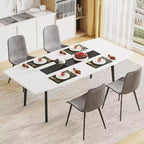 Lantine 70.8 Tavolo da Pranzo a Forma di Barca per 6-8 Persone, Tavolo da Cucina Industriale, Grande Tavolo da Pranzo in Legno per Cucina, Riunioni di Famiglia