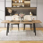 Lantine 70.8 Tavolo da Pranzo a Forma di Barca per 6-8 Persone, Tavolo da Cucina Industriale, Grande Tavolo da Pranzo in Legno per Cucina, Riunioni di Famiglia