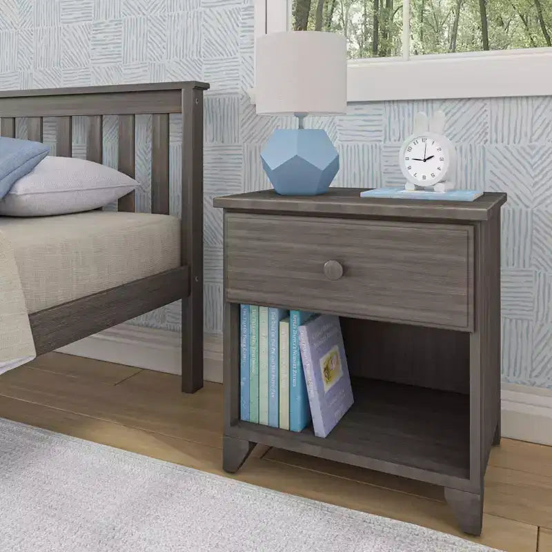 Max & Lily Comodino Classico in Legno con 1 Cassetto, Tavolino da Notte/Tavolino per Bambini, Comodino Piccolo per Camera da Letto