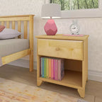 Max & Lily Comodino Classico in Legno con 1 Cassetto, Tavolino da Notte/Tavolino per Bambini, Comodino Piccolo per Camera da Letto