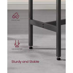 VASAGLE, Bancone Stretto e Lungo, Cucina Sala da Pranzo, Tavolo Alto da Pub, Robusta Struttura in Metallo, Design Industriale, 40 x 120 x 90 cm