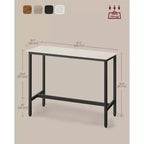 VASAGLE, Bancone Stretto e Lungo, Cucina Sala da Pranzo, Tavolo Alto da Pub, Robusta Struttura in Metallo, Design Industriale, 40 x 120 x 90 cm