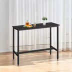 VASAGLE, Bancone Stretto e Lungo, Cucina Sala da Pranzo, Tavolo Alto da Pub, Robusta Struttura in Metallo, Design Industriale, 40 x 120 x 90 cm
