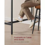 VASAGLE, Bancone Stretto e Lungo, Cucina Sala da Pranzo, Tavolo Alto da Pub, Robusta Struttura in Metallo, Design Industriale, 40 x 120 x 90 cm