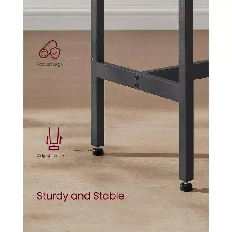 VASAGLE, Bancone Stretto e Lungo, Cucina Sala da Pranzo, Tavolo Alto da Pub, Robusta Struttura in Metallo, Design Industriale, 40 x 120 x 90 cm