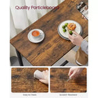VASAGLE, Bancone Stretto e Lungo, Cucina Sala da Pranzo, Tavolo Alto da Pub, Robusta Struttura in Metallo, Design Industriale, 40 x 120 x 90 cm