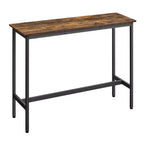 VASAGLE, Bancone Stretto e Lungo, Cucina Sala da Pranzo, Tavolo Alto da Pub, Robusta Struttura in Metallo, Design Industriale, 40 x 120 x 90 cm
