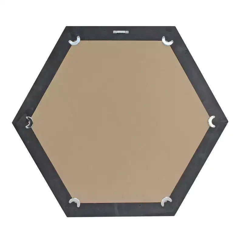 Specchio decorativo esagonale in legno - Collezione Stonebriar