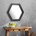 Specchio decorativo esagonale in legno - Collezione Stonebriar