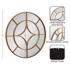 Kate & Laurel All Things Decor 30 Angelis Specchio da parete rotondo moderno con cornice e inserto in metallo