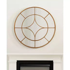 Kate & Laurel All Things Decor 30 Angelis Specchio da parete rotondo moderno con cornice e inserto in metallo
