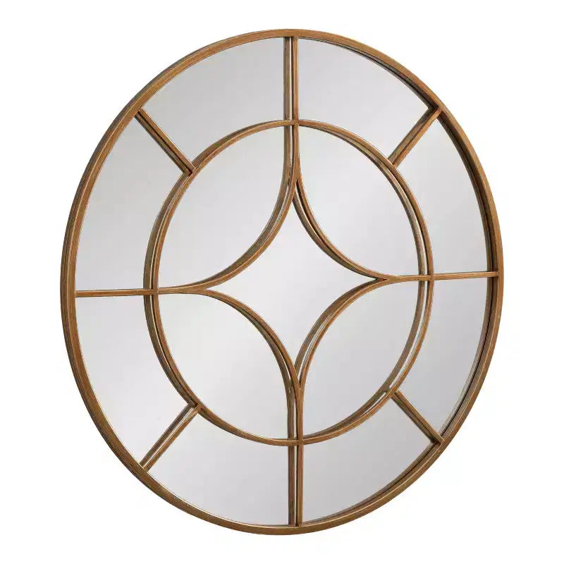 Kate & Laurel All Things Decor 30 Angelis Specchio da parete rotondo moderno con cornice e inserto in metallo