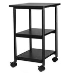 VASAGLE Carrello per Stampante Industriale, Carrello per Macchine a 3 Livelli con Ruote e Piano Regolabile, Scaffale per Carichi Pesanti