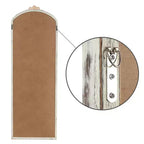 Dovelina Specchio intero vintage in legno e metallo, specchio grande da parete 65x22 - Bianco anticato