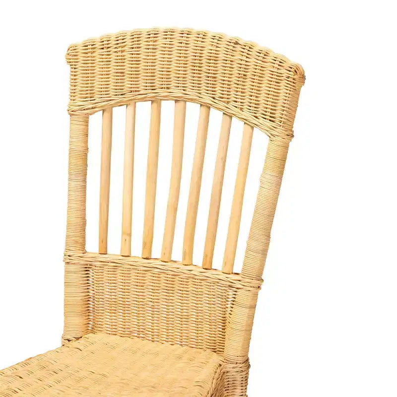 bali & pari Barito Sedia da pranzo in rattan naturale marrone, moderna bohémien