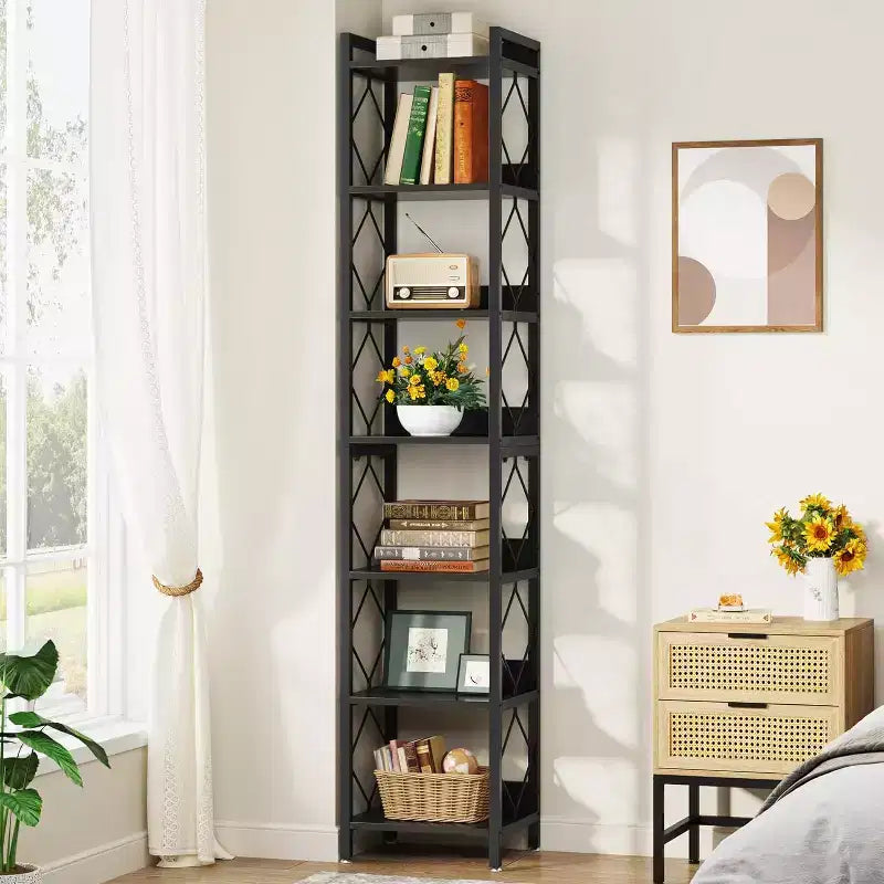 Tribesigns Libreria Stretta 78,7, Espositore a Colonna a 7 Livelli