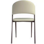 LeisureMod Aspen Sedia da Pranzo Moderna in Pelle PU - Sedia Laterale con Schienale Curvo Ergonomico e Robuste Gambe in Metallo Nero Opaco
