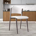 LeisureMod Aspen Sedia da Pranzo Moderna in Pelle PU - Sedia Laterale con Schienale Curvo Ergonomico e Robuste Gambe in Metallo Nero Opaco