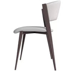 LeisureMod Aspen Sedia da Pranzo Moderna in Pelle PU - Sedia Laterale con Schienale Curvo Ergonomico e Robuste Gambe in Metallo Nero Opaco