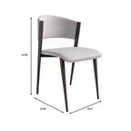 LeisureMod Aspen Sedia da Pranzo Moderna in Pelle PU - Sedia Laterale con Schienale Curvo Ergonomico e Robuste Gambe in Metallo Nero Opaco