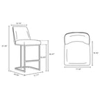 Manhattan Comfort Set di 3 Sgabelli da Bar Altezza Bancone Serena