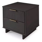 Set camera da letto Manhattan Comfort 3 pezzi Granville Comò stretto con cassettiera e comodino
