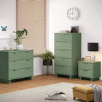 Set camera da letto Manhattan Comfort 3 pezzi Granville Comò stretto con cassettiera e comodino