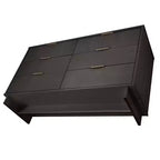 Set camera da letto Manhattan Comfort 3 pezzi Granville con cassettiera doppia e comodino