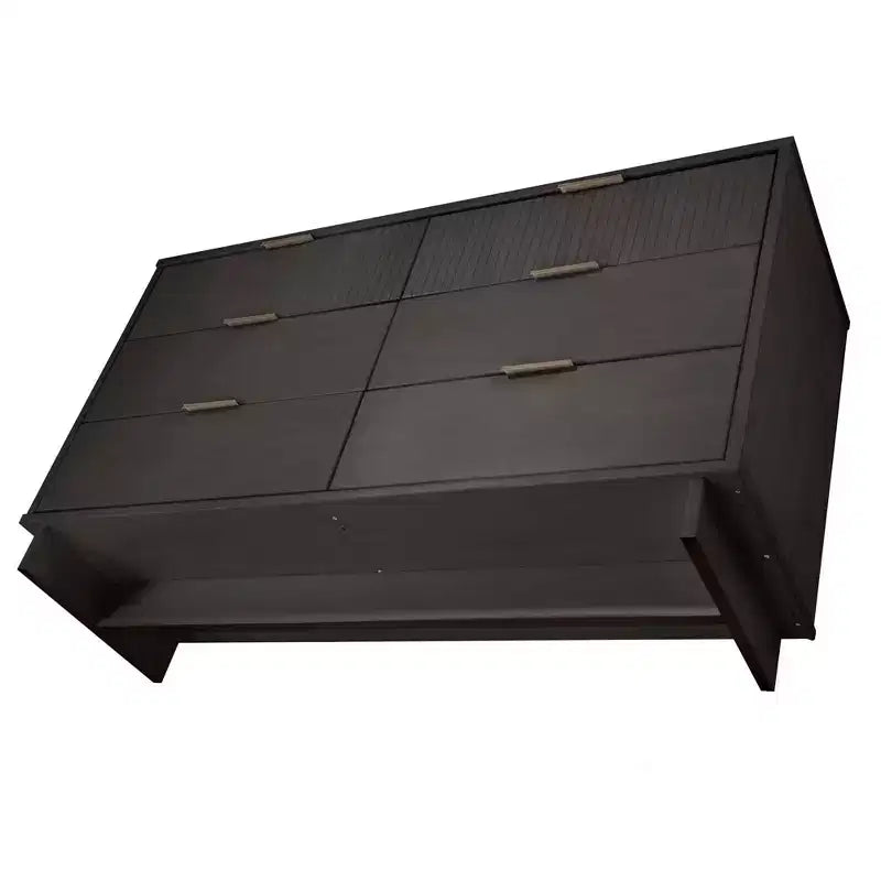 Set camera da letto Manhattan Comfort 3 pezzi Granville con cassettiera doppia e comodino