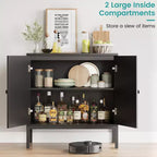 Mobile credenza, Mobile contenitore in rattan con ante e ripiani