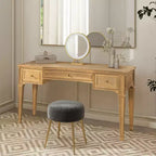 Scrivania direzionale in legno a 3 cassetti Dauphin 55 di Jennifer Taylor Home