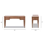 Scrivania direzionale in legno a 3 cassetti Dauphin 55 di Jennifer Taylor Home
