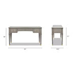 Scrivania direzionale in legno a 3 cassetti Dauphin 55 di Jennifer Taylor Home