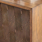 Mobiletto decorativo Powell Buchanan in legno massello a 2 ante e 2 ripiani